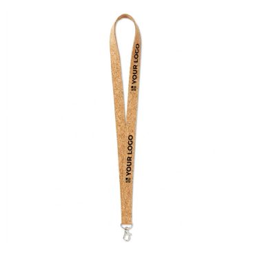 Lanyard su misura realizzato in sughero con moschettone a scelta