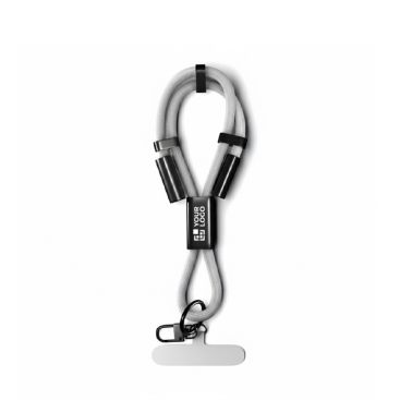 Lanyard su misura smartphone a cordino corto con caricatore Tipo-C