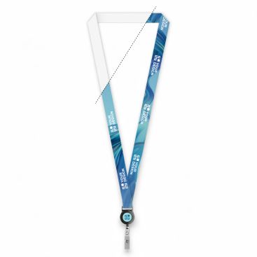 Lanyard su misura in poliestere con porta badge retrattile