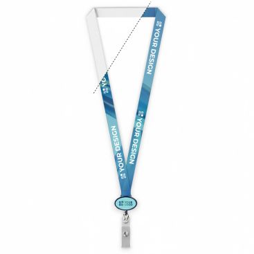 Lanyard su misura in poliestere con porta badge retrattile