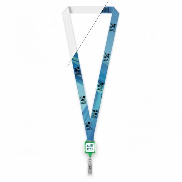Lanyard porta badge su misura in poliestere per sublimazione
