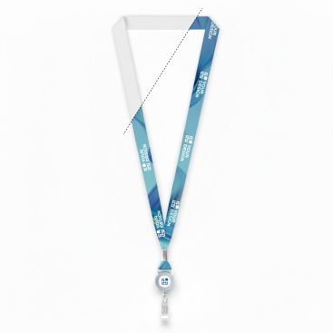 Lanyard in poliestere su misura per sublimazione con porta badge