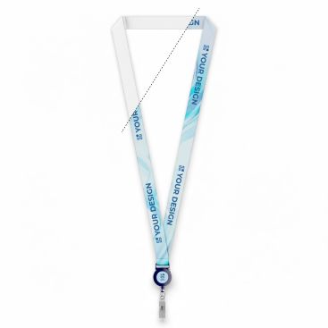 Lanyard porta badge su misura in RPET per sublimazione