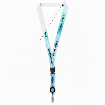 Lanyard per sublimazione su misura con porta badge sganciabile