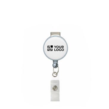 Porta badge retrattile tondo su misura personalizzabile ⌀2.8