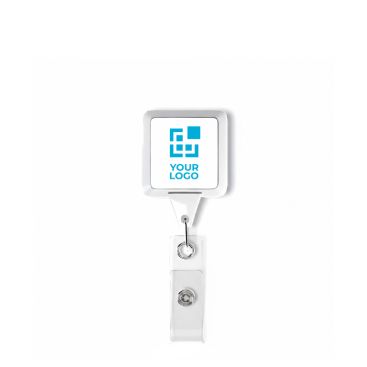 Porta badge su misura retrattile quadrato personalizzabile