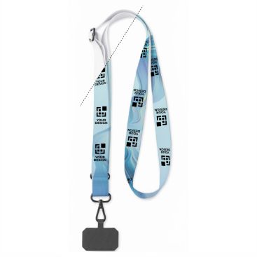 Lanyard porta badge regolabile su misura RPET per sublimazione