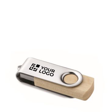 Classica memoria USB in legno su misura con scocca rotante