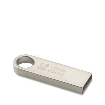 Mini memoria USB in zinco su misura con asola per appendere Mini memoria USB in zinco su misura con asola per appendere