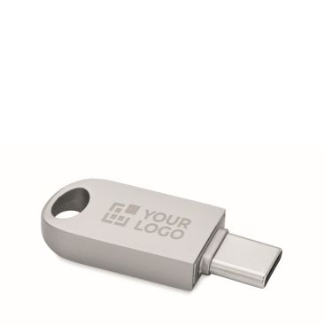 Memoria USB tipo C su misura in zinco di piccole dimensioni