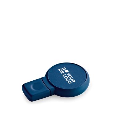 Memoria USB su misura con forma circolare e finitura gommata