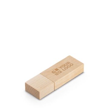 Memoria USB rotante su misura in legno di bambù o acero