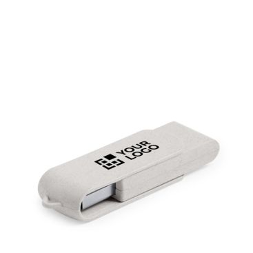 Pendrive eco rotante su misura realizzata in fibra di frumento
