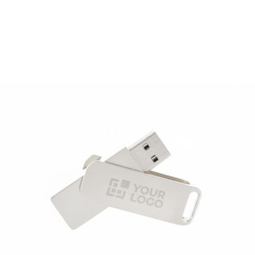 Memoria USB su misura con scocca e clip realizzate in metallo