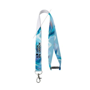 Lanyard a colori con chiusura di sicurezza su misura, realizzato nell’UE