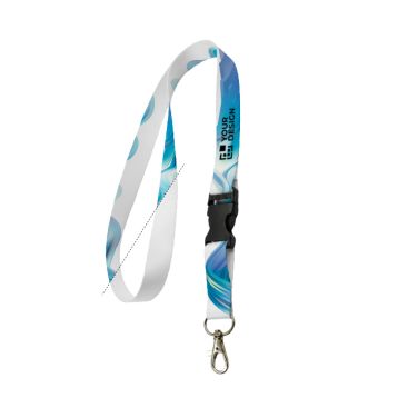 Lanyard a colori personalizzato con fibbia, realizzato in Europa