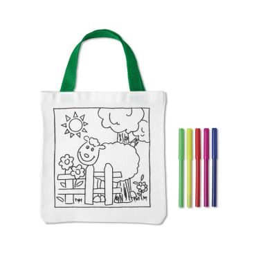 Borsa di cotone da colorare colore bianco