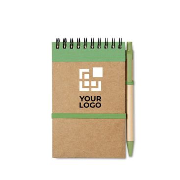 Block notes A6 elastico con logo bianche penna Block notes A6 elastico con logo bianche penna