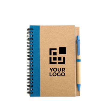 Block notes B6 penna blu personalizzato bianche Block notes B6 penna blu personalizzato bianche