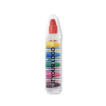 Scatola di colori di cera da regalare colore transparente
