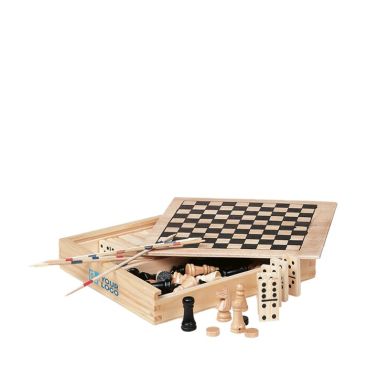Set di giochi pubblicitari da personalizzare vista area di stampa