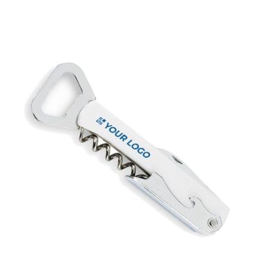 Cavatappi con lama ed apribottiglie in acciaio inox e PS