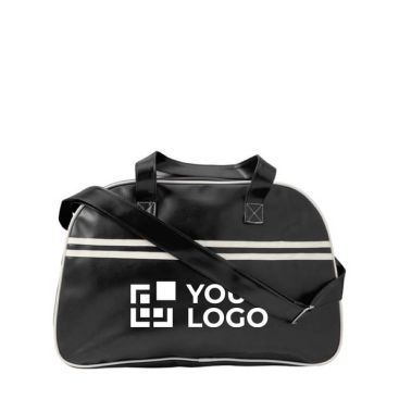 Borsa da viaggio con logo vintage con manici e tracolla PVC