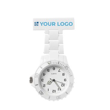 Elegante orologio da taschino vista area di stampa