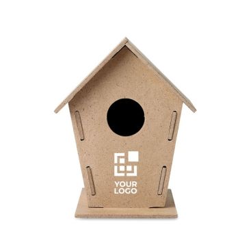 Casetta per uccelli con logo da giardino in MDF Casetta per uccelli con logo da giardino in MDF