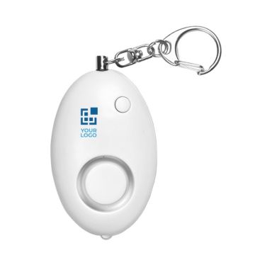 Mini allarme personale e portachiavi colore bianco