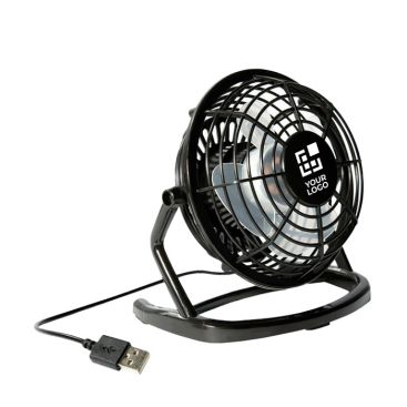 Ventilatore usb pubblicitario di design colore nero