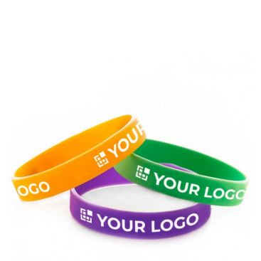 Braccialetto personalizzato a 1 colore vista area di stampa