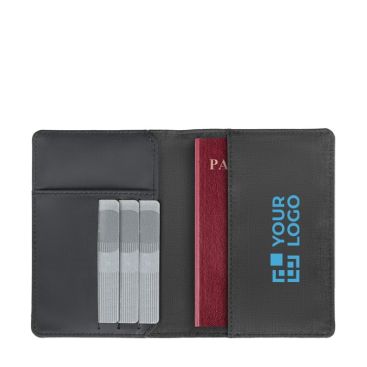 Portafoglio RFID con tasca passaporto per clienti Portafoglio RFID con tasca passaporto per clienti