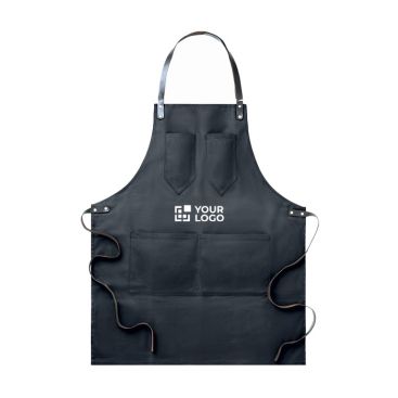 Grembiule pubblicitario con tasche colore nero
