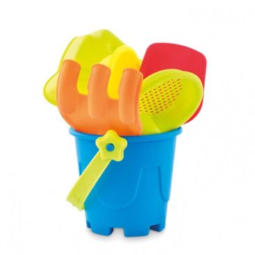 Secchiello da spiaggia con accessori colore multicolore