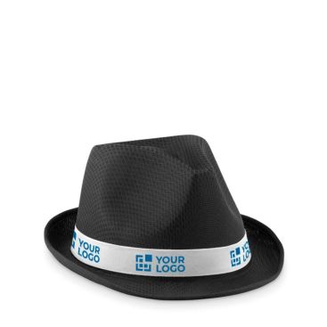 Cappello promozionale in poliestere vista area di stampa