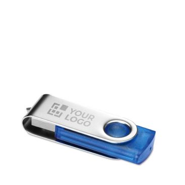 chiavette usb con logo e corpo trasparente vista area di stampa