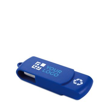 Chiavetta usb di plastica riciclata da regalare vista area di stampa
