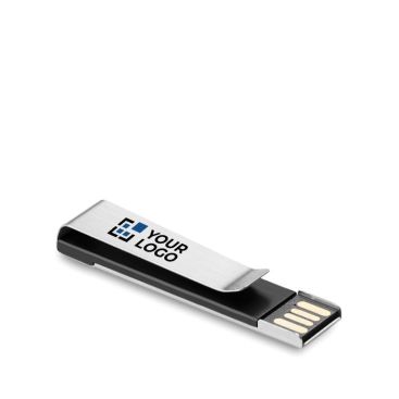 memoria usb personalizzata con clip vista area di stampa