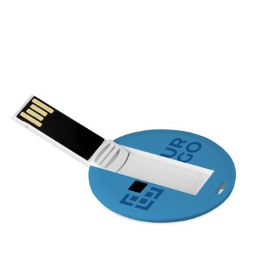 tessera usb personalizzata di forma rotonda vista area di stampa