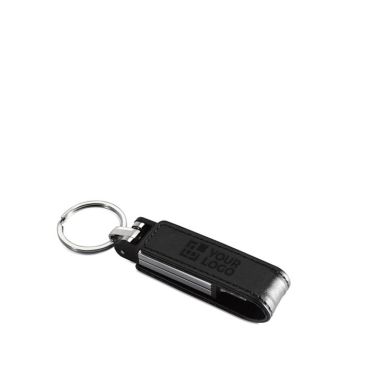 Portachiavi con USB in metallo e pelle resistente ed elegante Portachiavi con USB in metallo e pelle resistente ed elegante