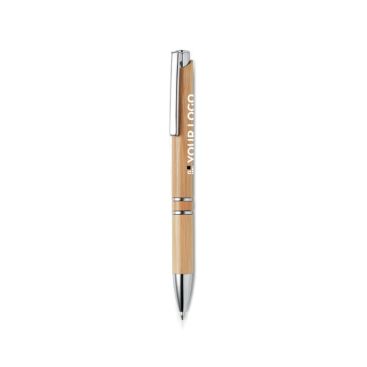 Penna personalizzata con logo inchiostro blu Aster Bamboo Penna personalizzata con logo inchiostro blu Aster Bamboo