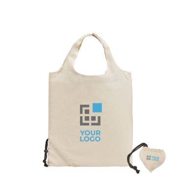 Shopper richiudibile per la spesa con logo 105 g/m2 Shopper richiudibile per la spesa con logo 105 g/m2