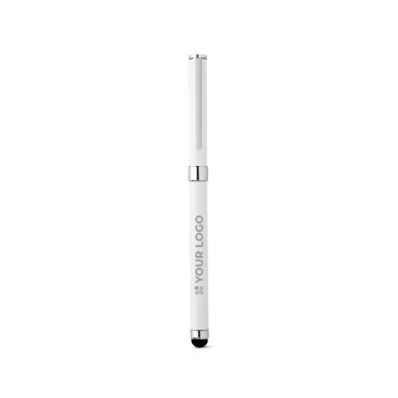 Penna con punta touch e scatolina vista area di stampa