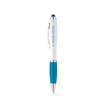 Classica penna promozionale bianca color blu