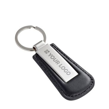 Portachiavi in pelle personalizzato con placca rettangolare