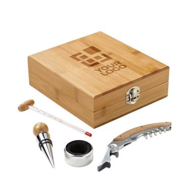 Scatola regalo con 4 accessori per il vino