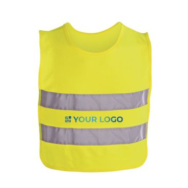 Gilet Catarifrangente per bambini vista area di stampa