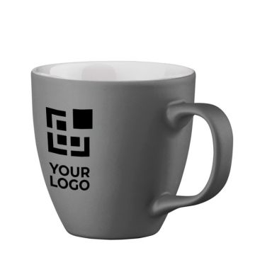 Tazza promozionale dai colori opachi vista area di stampa