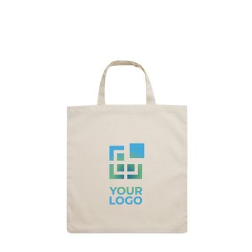 shopper personalizzate con logo in cotone 180g vista area di stampa
